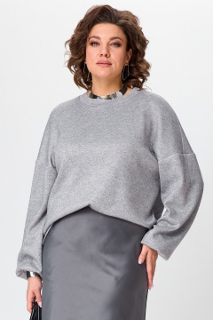 Свободный джемпер из мягкого трикотажа с люрексом Angelina & Сo 1201 - фото 5