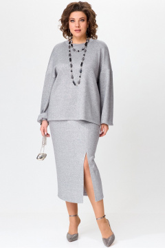 Свободный джемпер из мягкого трикотажа с люрексом Angelina & Сo 1201 - фото 3