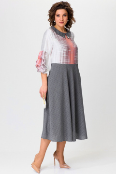 Полуклешевое платье с бусиновым декором и карманами Angelina & Сo 1202 - фото 4