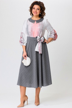 Полуклешевое платье с бусиновым декором и карманами Angelina & Сo 1202 - фото 2