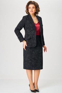 Поясное платье с изысканной рюшей и разрезом Angelina & Сo 1204 - фото 1