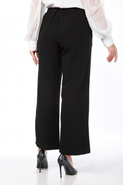 Черные брюки женские из текстиля с эластичным поясом Abbi 2026 - фото 5