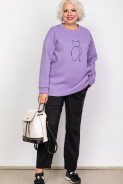 Джемпер женский хлопковый с карманами и начесом Camelia 2436 1 - фото 2