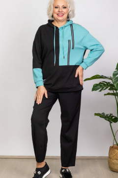 Худи спортивный прямого силуэта из хлопка с капюшоном Camelia 2435 1 - фото 2