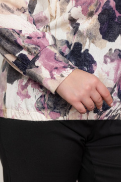 Мультиколор утепленный джемпер из трикотажа Camelia 2433 3 - фото 5