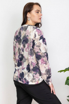 Мультиколор утепленный джемпер из трикотажа Camelia 2433 3 - фото 3