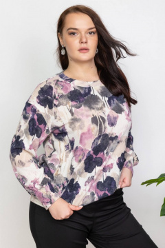 Мультиколор утепленный джемпер из трикотажа Camelia 2433 3 - фото 2