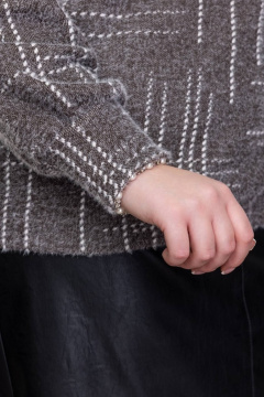 Мультиколор теплый джемпер из трикотажа Camelia 2433 4 - фото 5