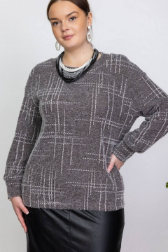 Мультиколор теплый джемпер из трикотажа Camelia 2433 4 - фото 4