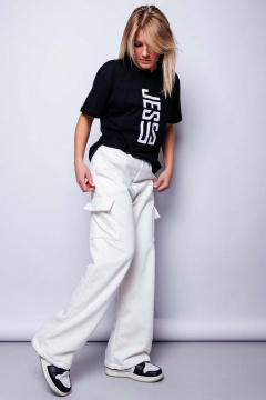 Футболка короткий рукав с принтом Jesus из хлопка MariSt 21001 черный - фото 5