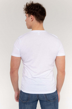 Классическая хлопковая футболка мужская MariSt 22002 белый - фото 5