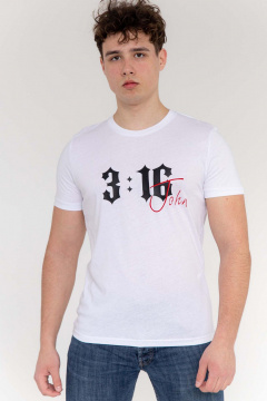 Классическая хлопковая футболка мужская MariSt 22002 белый - фото 4