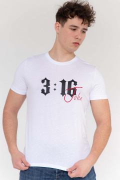 Классическая хлопковая футболка мужская MariSt 22002 белый - фото 3