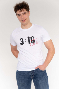 Классическая хлопковая футболка мужская MariSt 22002 белый - фото 1