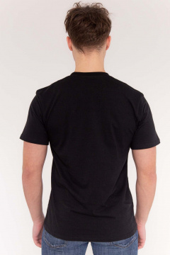 Черная хлопковая футболка мужская с принтом MariSt 22005 черный - фото 3