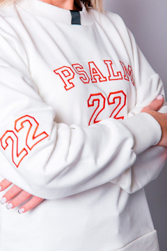 Молочный свитшот свободного кроя женский MariSt 31001 молочный - фото 4