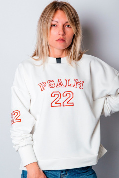 Молочный свитшот свободного кроя женский MariSt 31001 молочный - фото 2