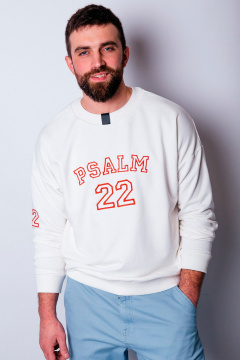 Молочный свитшот свободного кроя мужской MariSt 32001 молочный - фото 5