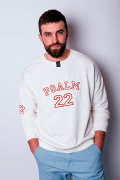 Молочный свитшот свободного кроя мужской MariSt 32001 молочный - фото 1