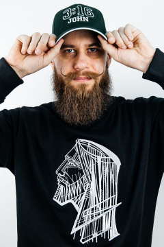 Черный свитшот свободного кроя мужской MariSt 32002 черный - фото 4