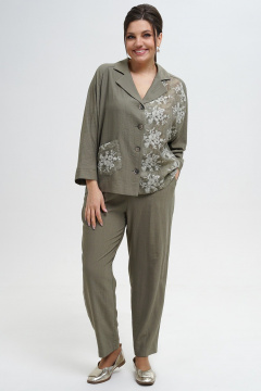 Брюки и жакет свободного кроя в демисезонном стиле Alani Collection 2287 - фото 1