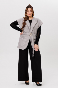 Серый жилет из пальтовой ткани Michel chic 365 пепел - фото 5