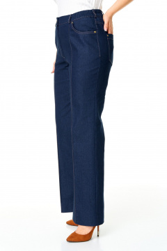 Брюки прямого кроя с кантом и застежкой на пуговицу VI ORO VR-1165 деним - фото 5