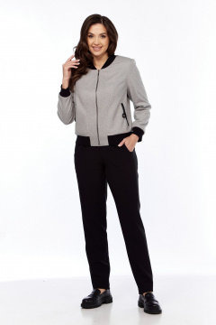 Демисезонный костюм из трикотажа: бомбер и юбка БагираАнТа 996 - фото 2