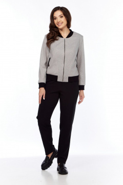 Демисезонный костюм из трикотажа: бомбер и юбка БагираАнТа 996 - фото 1