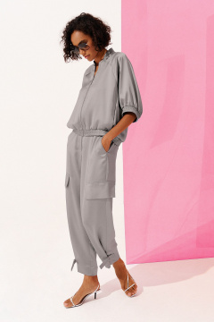 Стильный костюм тройка брюки и бомбер из текстиля Noche mio 5.672 FAINA - фото 1