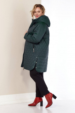 Демисезонная куртка из плащёвой ткани с капюшоном и внутри Shetti 2179 темный_изумруд - фото 5