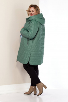 Куртка демисезонная классического силуэта с ромбовой стежкой Shetti 2179 мята - фото 4