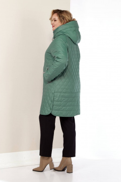 Куртка демисезонная классического силуэта с ромбовой стежкой Shetti 2179 мята - фото 3