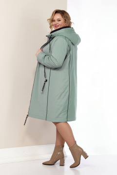 Куртка из сатиновой ткани с синтепоном и декоративными кантами Shetti 2181 светло-фисташковый - фото 2