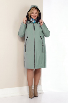 Куртка из сатиновой ткани с синтепоном и декоративными кантами Shetti 2181 светло-фисташковый - фото 1