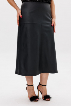 Юбка  из экокожи Anelli 1510.1 черная_роза - фото 1