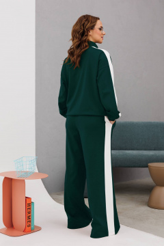 Пара комплектов брюки палаццо и джемпер из трикотажа INVITE 6084 зеленый - фото 4