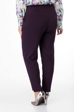 Красные брюки классического кроя с асимметричным низом Anelli 700.1 винные_тона - фото 5