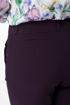 Красные брюки классического кроя с асимметричным низом Anelli 700.1 винные_тона - фото 4