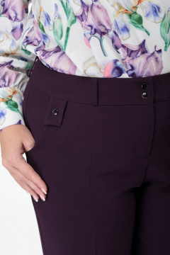 Красные брюки классического кроя с асимметричным низом Anelli 700.1 винные_тона - фото 3