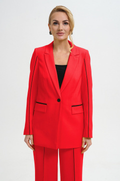 Жакет и брюки прямого силуэта на подкладке из текстиля Alani Collection 2281 терракот - фото 4