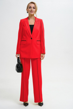 Жакет и брюки прямого силуэта на подкладке из текстиля Alani Collection 2281 терракот - фото 1