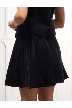 Юбка-баллон из бархатного хлопка с карманами и резинкой DEVITA 2018 черный - фото 5