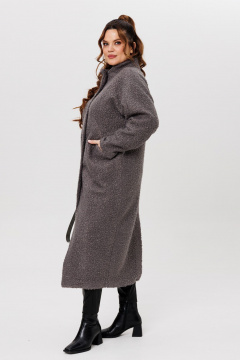 Пальто свободного кроя с центральной застежкой на пуговицы Michel chic 363/1 темно-серый - фото 5