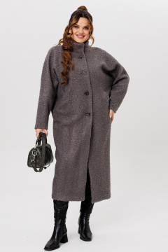 Пальто свободного кроя с центральной застежкой на пуговицы Michel chic 363/1 темно-серый - фото 2