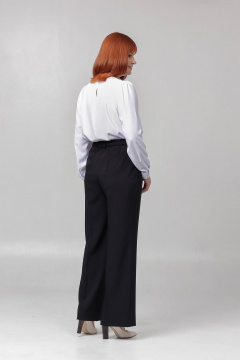Брюки прямые с карманами и складками Соджи 614 черный - фото 5
