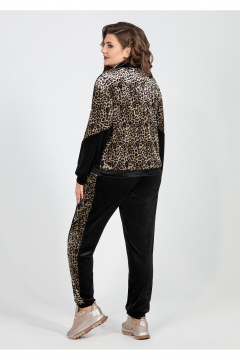 Бархатные брюки и кофта для ежедневного комфорта Mira Fashion 5517 - фото 3