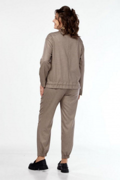 Брюки, жакет, майка Милора-стиль 1252 кофейно-молочный - фото 4