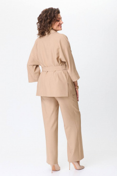 Демисезонный женский костюм с брюками, жилетом и топом Koketka i K 1251 - фото 4