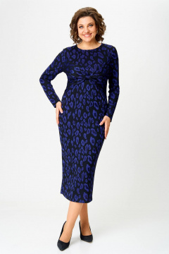 Платье нарядное из трикотажа с разрезом и драпировками Koketka i K 1256-1 - фото 4